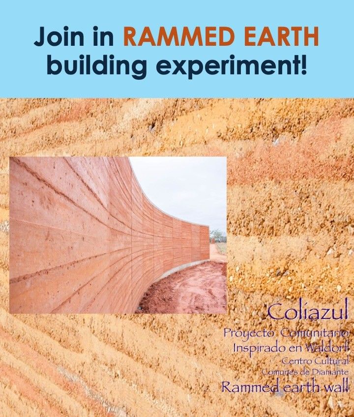 Curved Rammed Earth Wall, Part 1. Recycling Technique