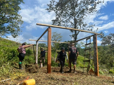 Helping hands constructed a "ranchito" to house an elderly man