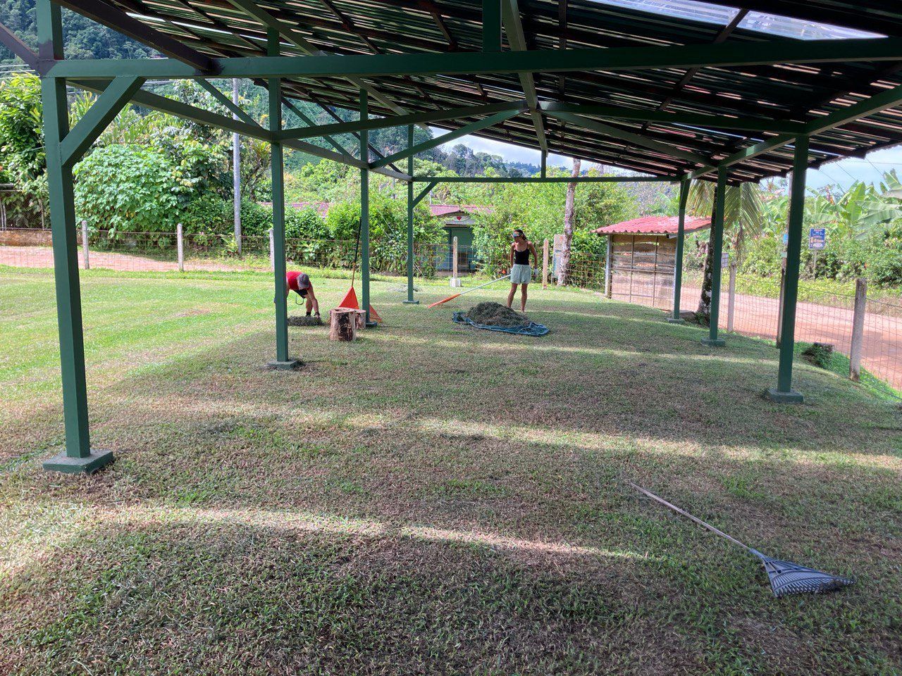 Part Of The Community Center : Caring For The Soccer Field : Cutting And Raking Grass