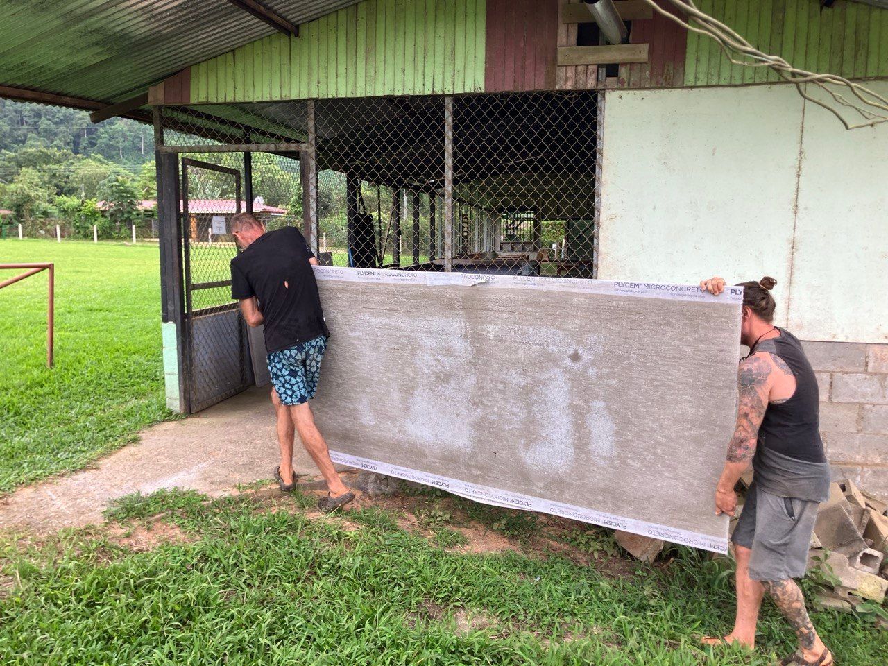 We Installed The Electricity And The Walls In The Salon Of Las Tumbas Center