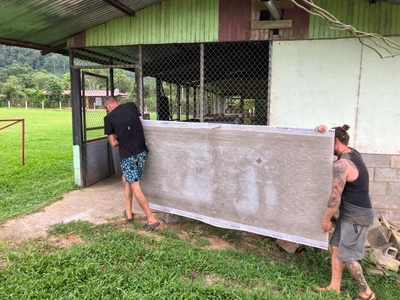 We Installed The Electricity And The Walls In The Salon Of Las Tumbas Center