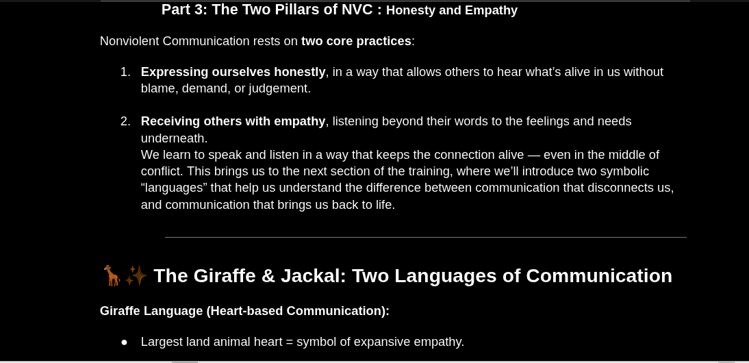 Non Violent Communication Practice Group