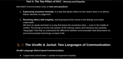 Non Violent Communication Practice Group